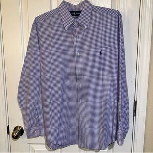 Ralph Lauren Men's Lavender Checkered Shirt